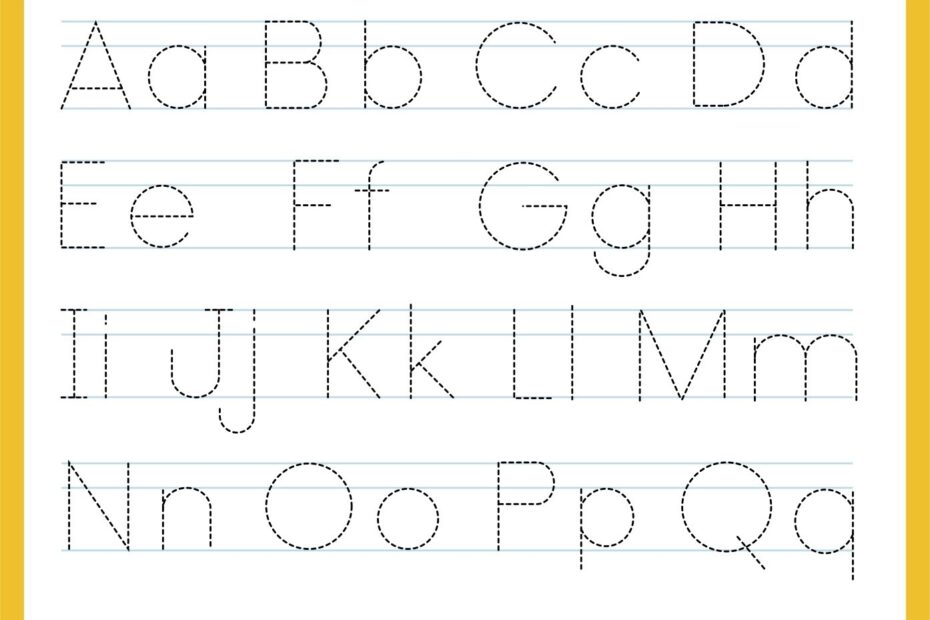 10 Best Free Printable Tracing Alphabet Letters Printablee Printable