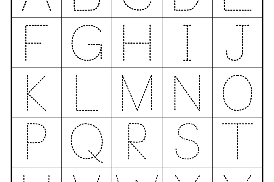 10 Best Printable Traceable Alphabet Worksheets Printablee Letter