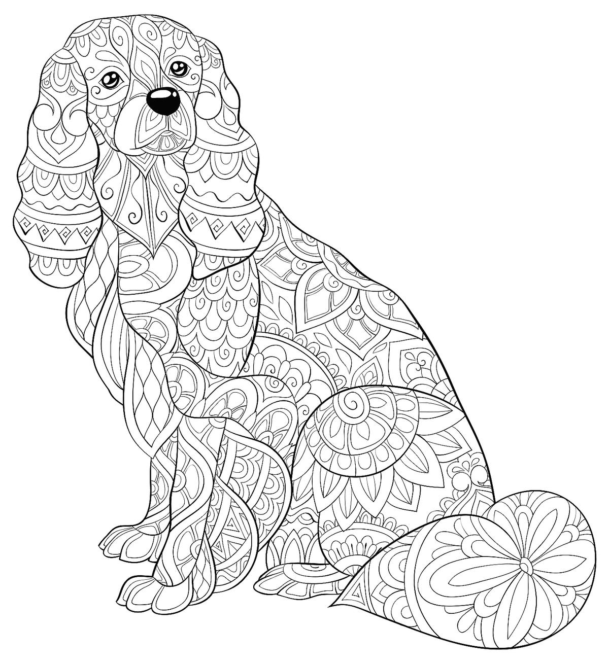dog coloring pages for adults dog coloring pages for adults