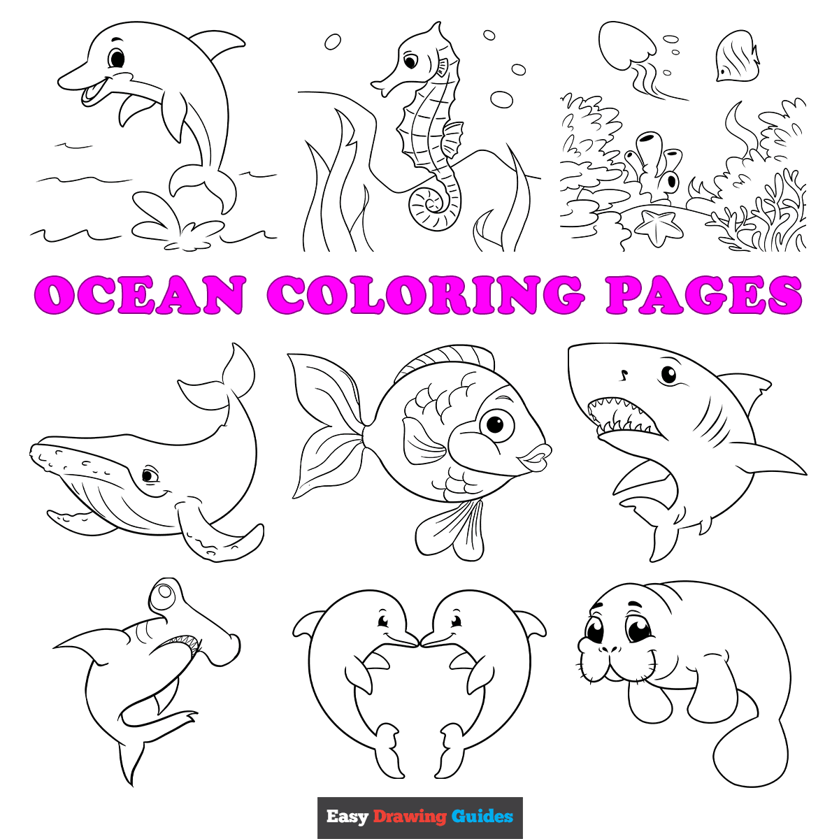 ocean animal coloring pages printable ocean animal coloring pages printable