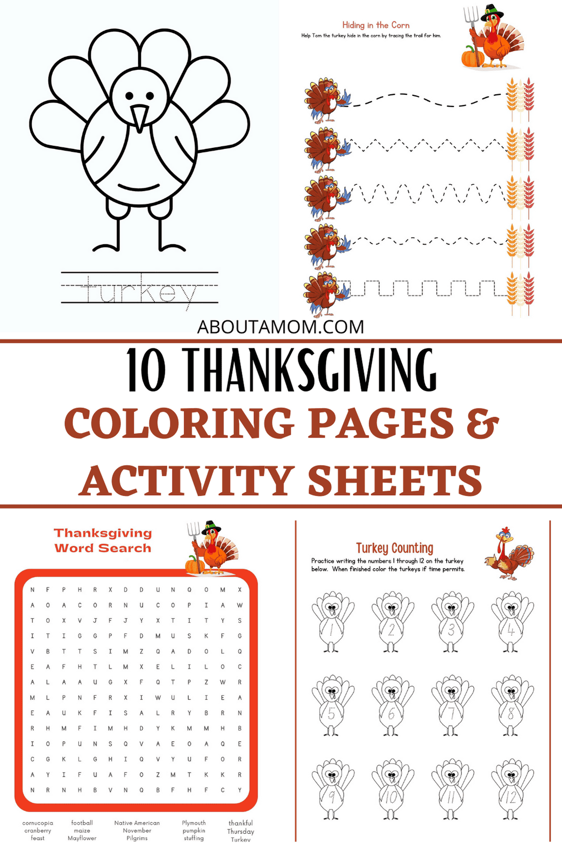 10 Free Thanksgiving Coloring Pages Activity Sheets About A Mom 10 Free Thanksgiving Coloring Pages Activity Sheets About A Mom