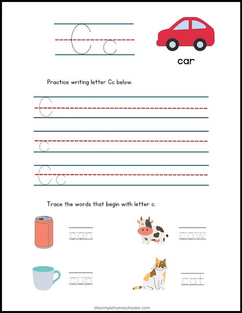 10 Tracing Letter C Worksheets Easy Print Free The Simple 10 Tracing Letter C Worksheets Easy Print Free The Simple