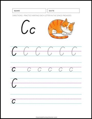 10 Tracing Letter C Worksheets Easy Print Free The Simple 10 Tracing Letter C Worksheets Easy Print Free The Simple