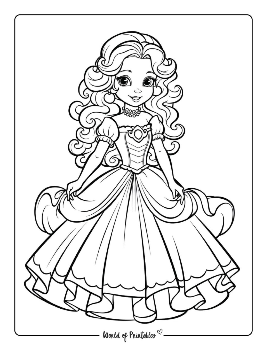 100 Best Princess Coloring Pages World Of Printables 100 Best Princess Coloring Pages World Of Printables