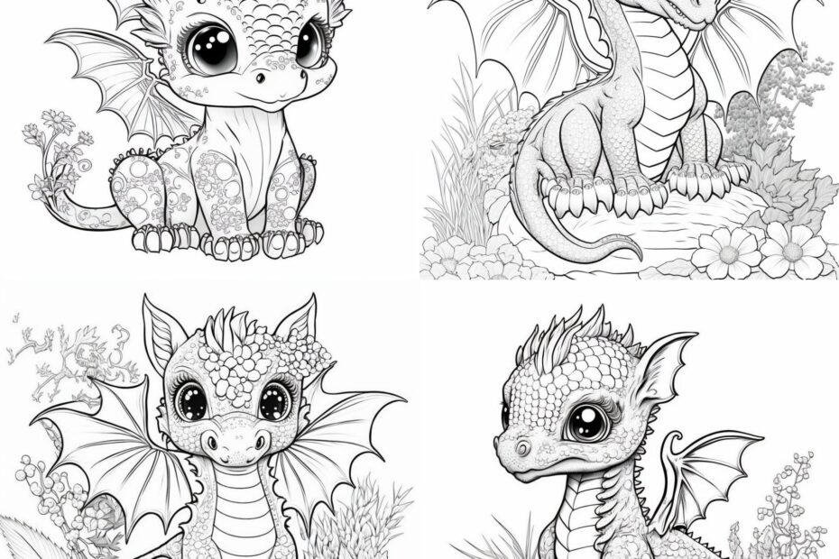 100 Cute Dragon Coloring Pages Printable Coloring Book Coloring