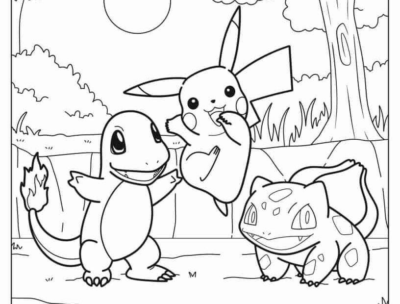 100 Pokemon Coloring Pages Free PDF Printables Pokemon Coloring