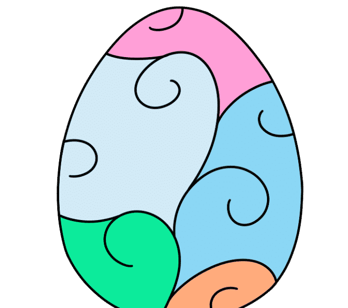 12 Free Printable Colored Easter Eggs