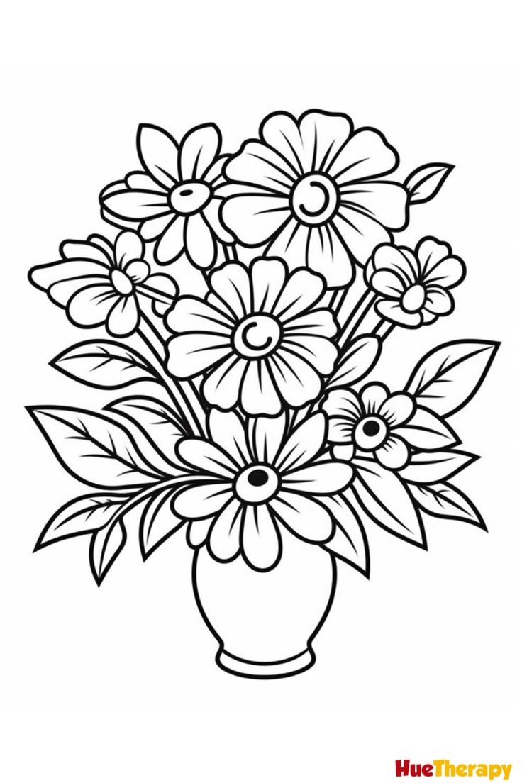 15 Beautiful Flower Coloring Pages For Kids And Adults Printable 15 Beautiful Flower Coloring Pages For Kids And Adults Printable