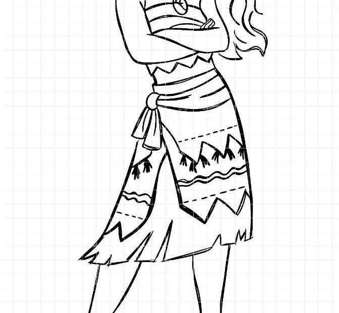 1697 Disneyy Princess Moana Sketch Pack Bundle SVG EPS PNG Moana