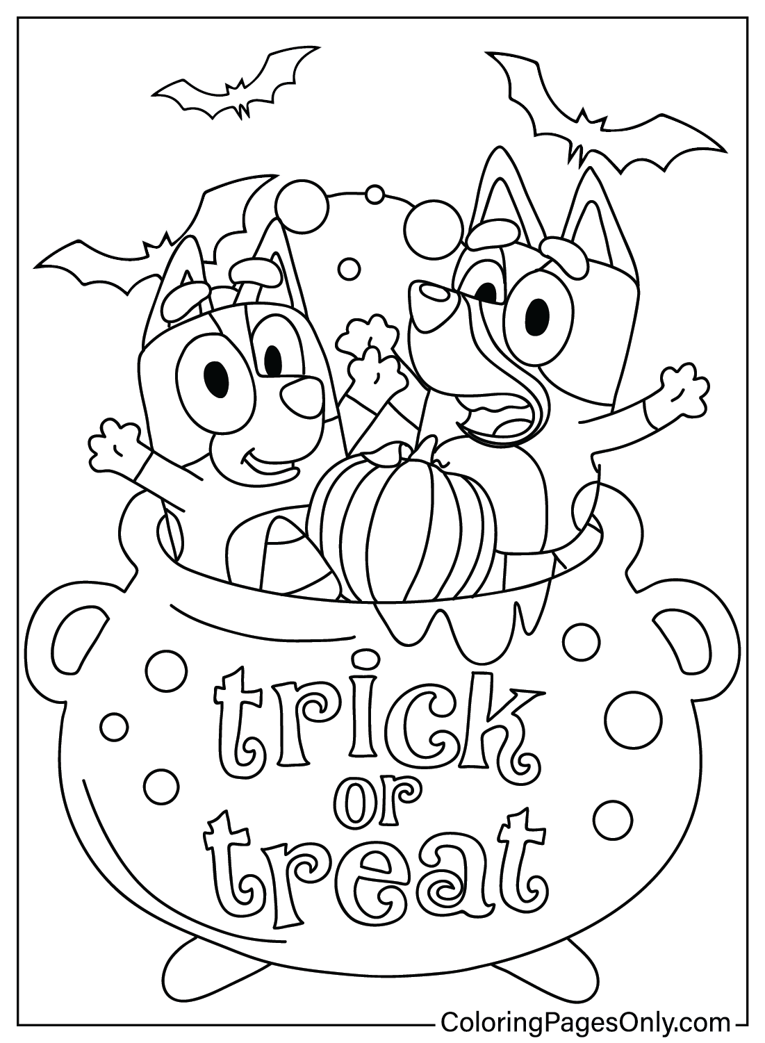 19 Bluey Halloween Coloring Pages ColoringPagesOnly Halloween 19 Bluey Halloween Coloring Pages ColoringPagesOnly Halloween