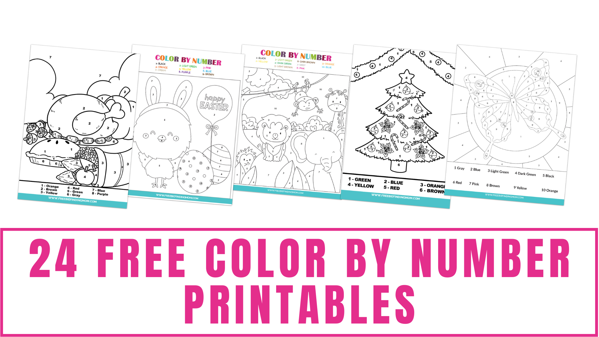 24 Free Color By Number Printables 24 Free Color By Number Printables