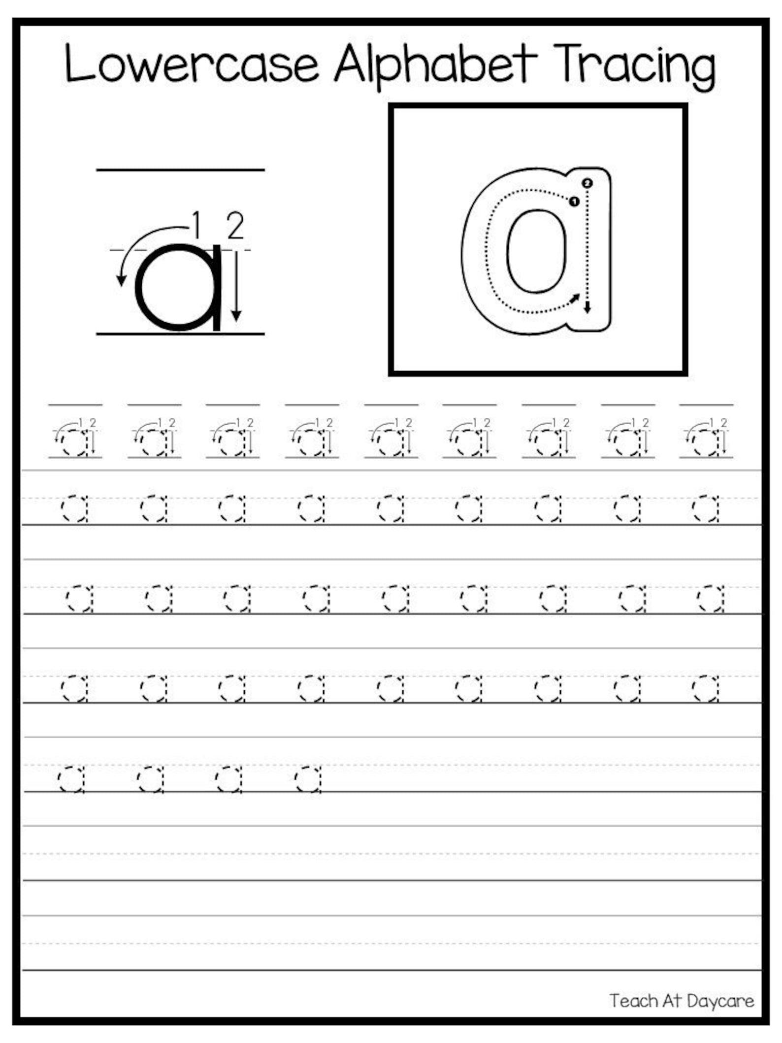 lowercase tracing sheet printable lowercase tracing sheet printable