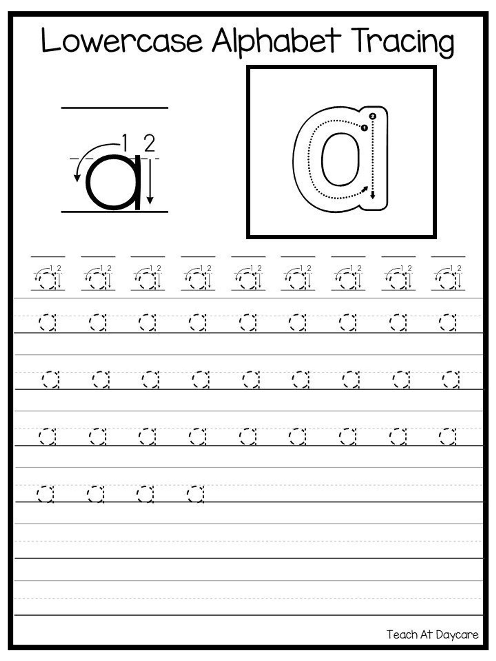 lowercase letter a tracing worksheet lowercase letter a tracing worksheet