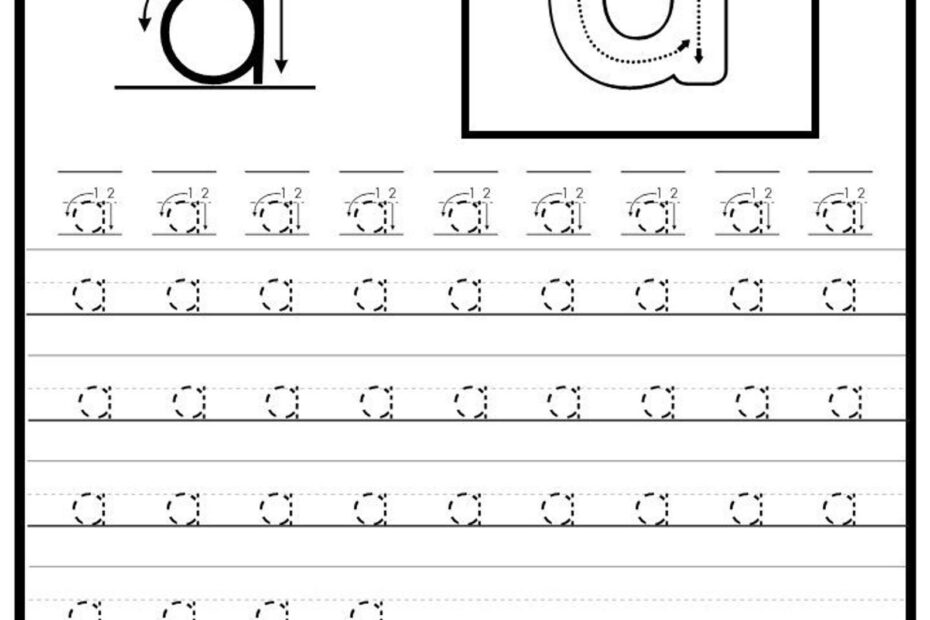 26 Printable Lowercase Alphabet Tracing Worksheets Preschool