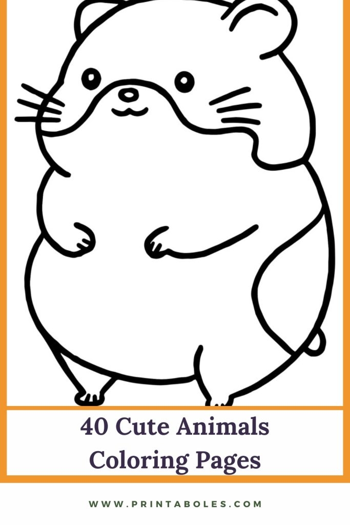 40 Free Printable Cute Animals Coloring Pages Printaboles