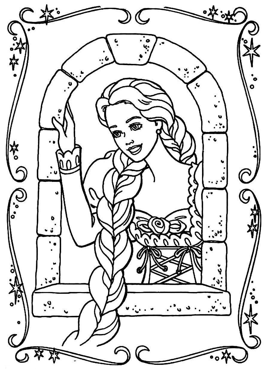  5 Barbie As Rapunzel Coloring Pages Terbaru Tahun Ini