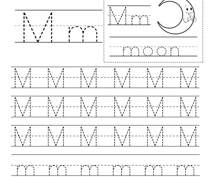 50 Printable Letter M Worksheet For Preschool Handwriting Practice