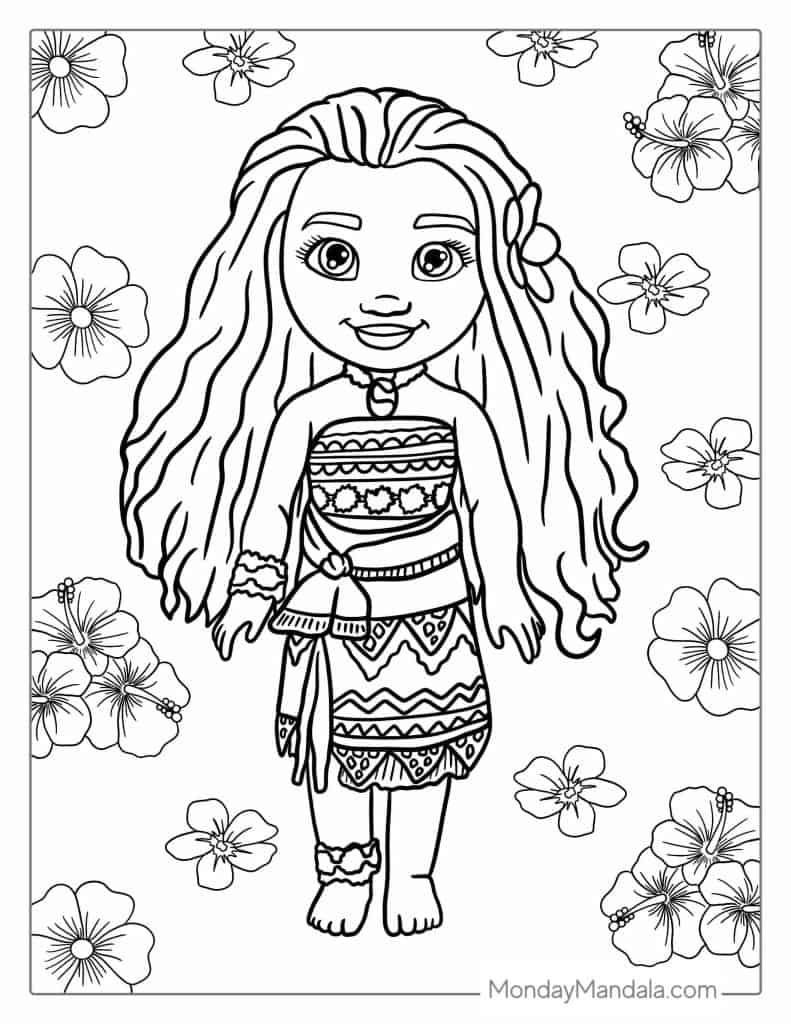 52 Moana Coloring Pages Free PDF Printables Monster Coloring Pages 
