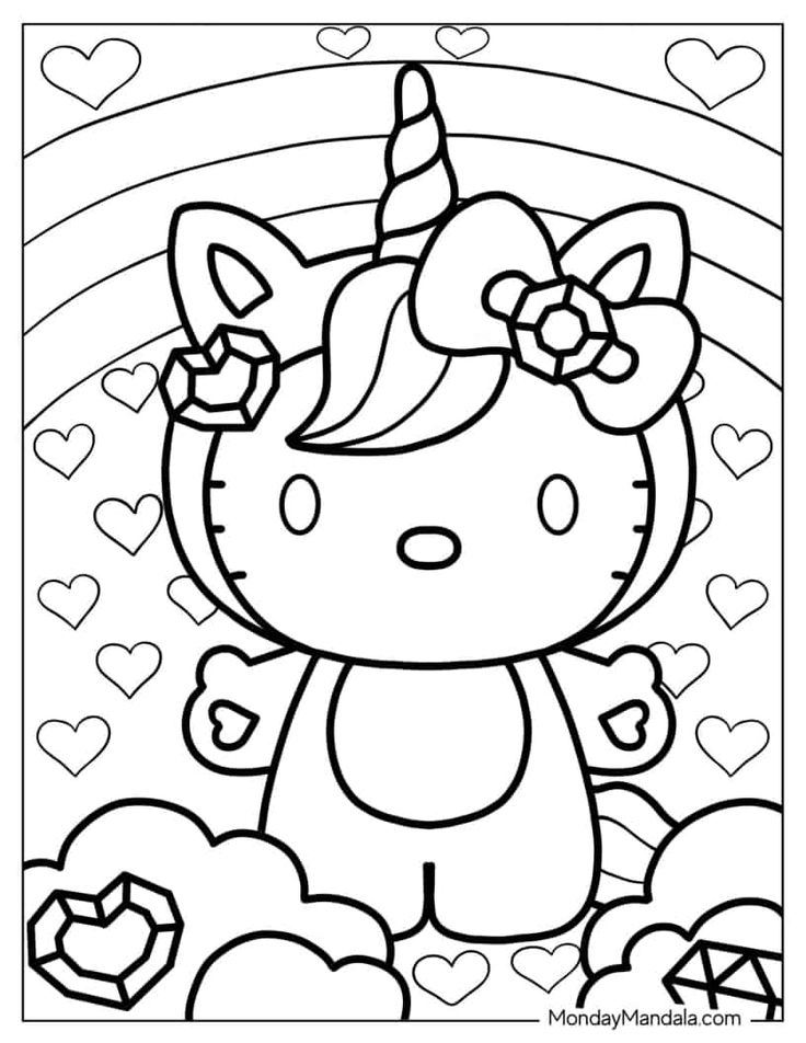 Hello Kitty printables colored