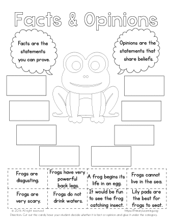 A Frog Life Cycle Facts And Opinions PrimaryLearning Org