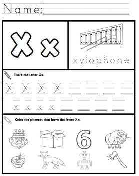 ABC Worksheets Letter X Alphabet Worksheets A Wellspring 