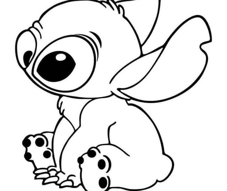 Adorable Stitch Coloring In PDF Coloringus Stitch Coloring Pages