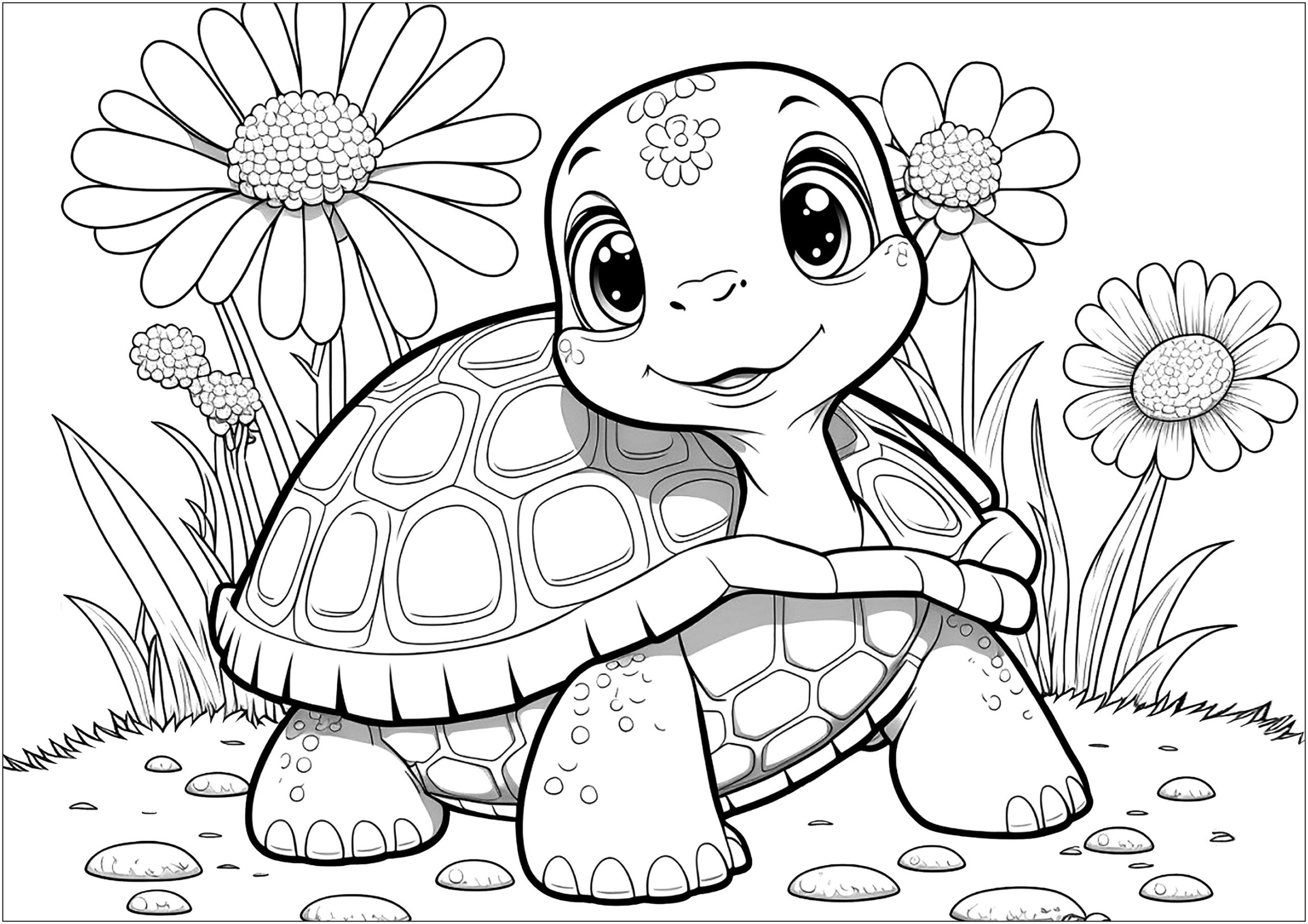 Adorable Young Turtle Turtle Coloring Pages Adorable Young Turtle Turtle Coloring Pages