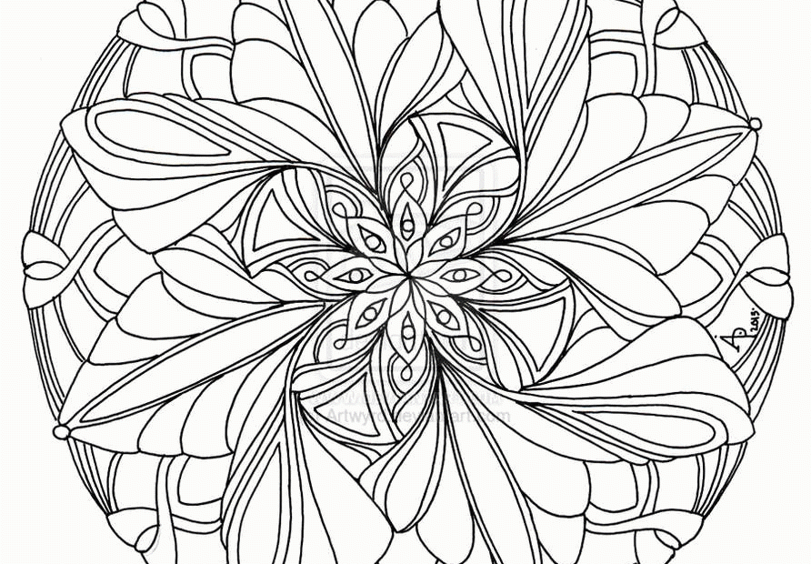 Advanced Mandala Coloring Pages Printable Coloring Home