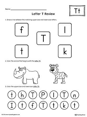 letter t printable worksheet