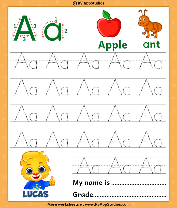 Alphabet Aa Letter Printable Letter Aa Tracing Worksheets Alphabet Aa Letter Printable Letter Aa Tracing Worksheets