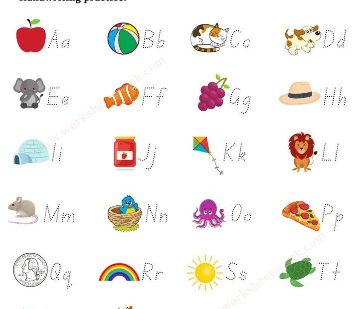 Alphabet Handwriting Worksheets A To Z Pdf Worksheetspack