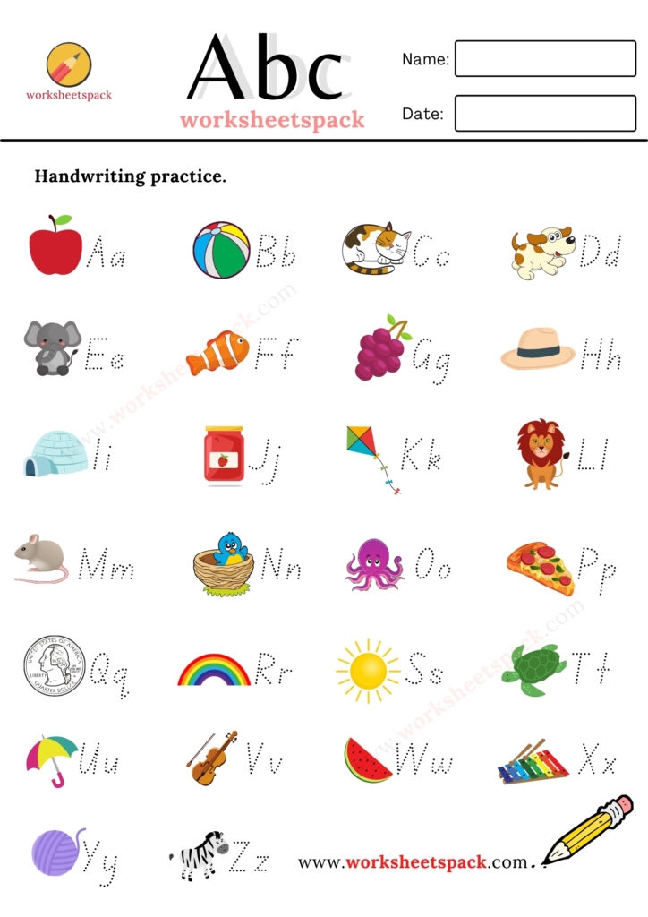 Alphabet Handwriting Worksheets A To Z Pdf Worksheetspack Alphabet Handwriting Worksheets A To Z Pdf Worksheetspack