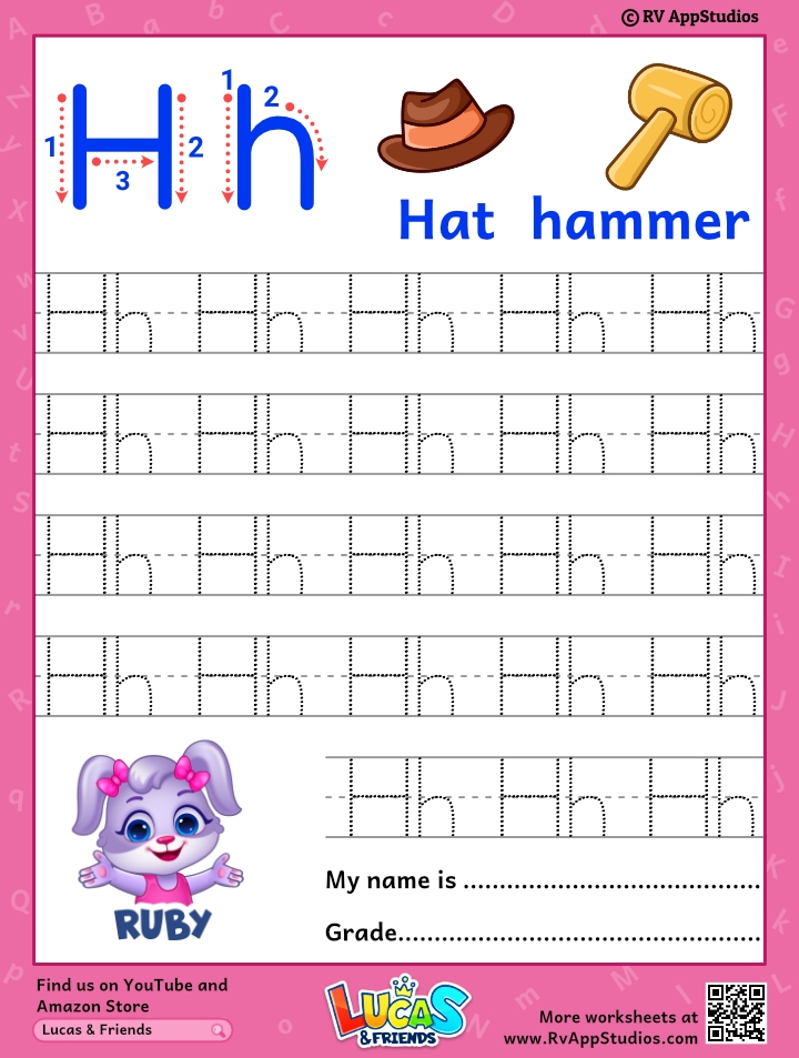 Alphabet Hh Letter Printable Letter Hh Tracing Worksheets Alphabet Hh Letter Printable Letter Hh Tracing Worksheets