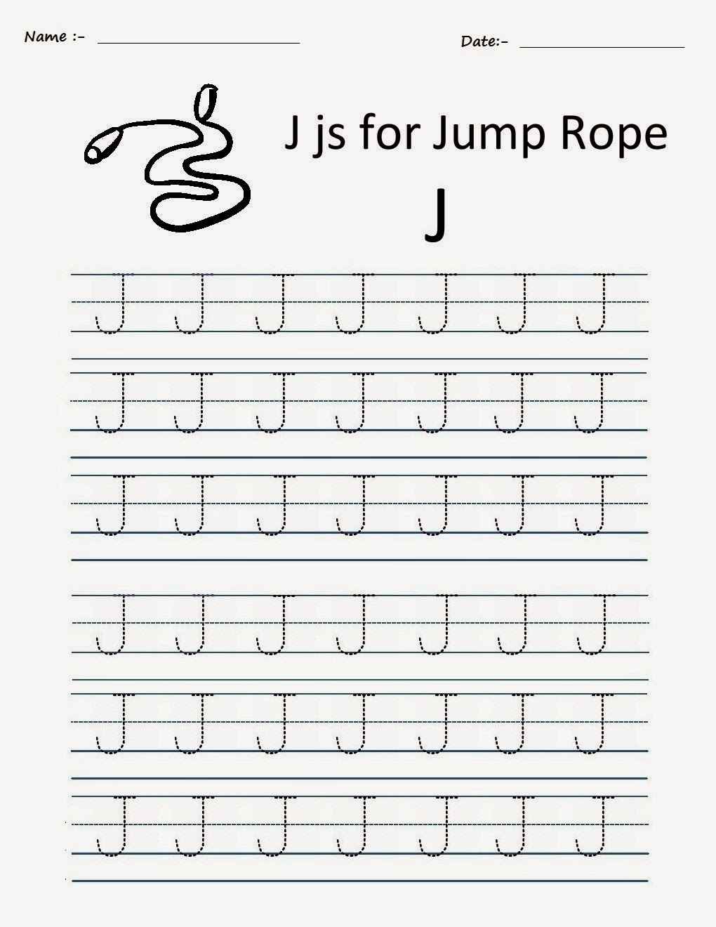 Alphabet J Tracing AlphabetWorksheetsFree Alphabet J Tracing AlphabetWorksheetsFree