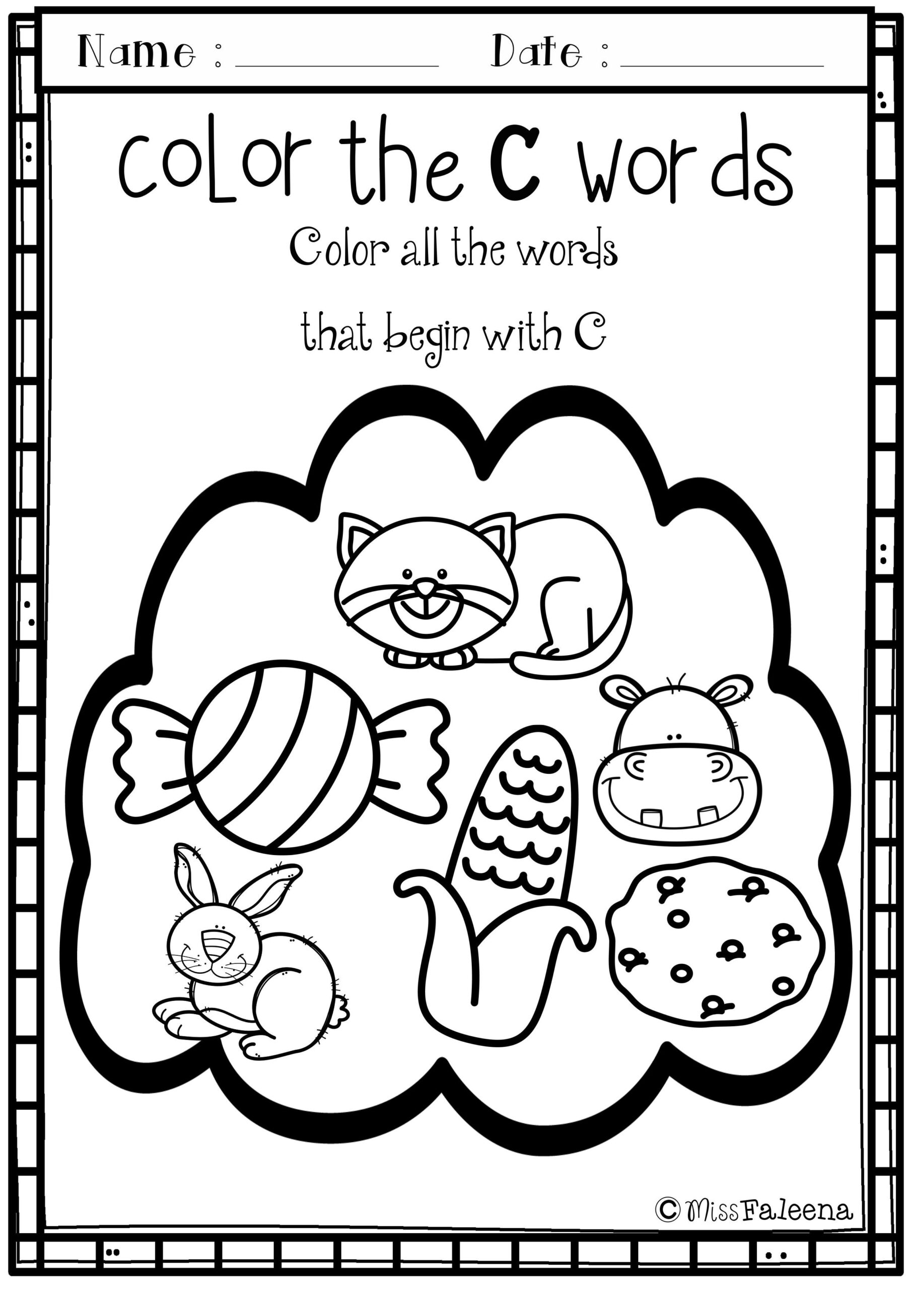 Alphabet Letter C Coloring Pages Alphabet Letter C Coloring Pages