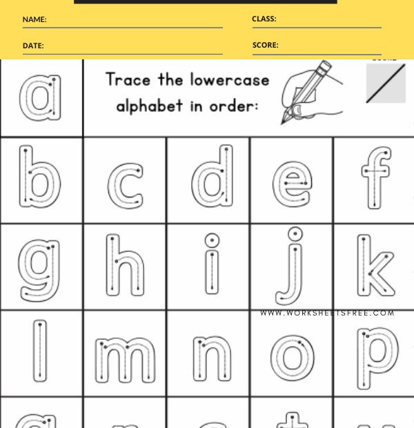 Alphabet Lowercase Letter Tracing Letter Tracing Worksheets