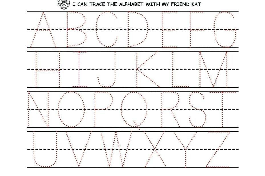 Alphabet Tracer Pages For Kids Kids Worksheets Printable Letter