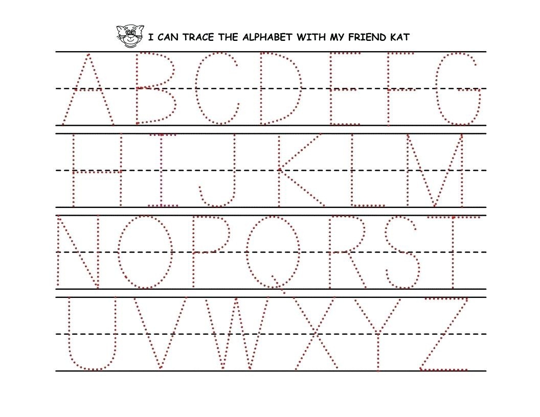 Alphabet Tracer Pages For Kids Kids Worksheets Printable Letter Alphabet Tracer Pages For Kids Kids Worksheets Printable Letter
