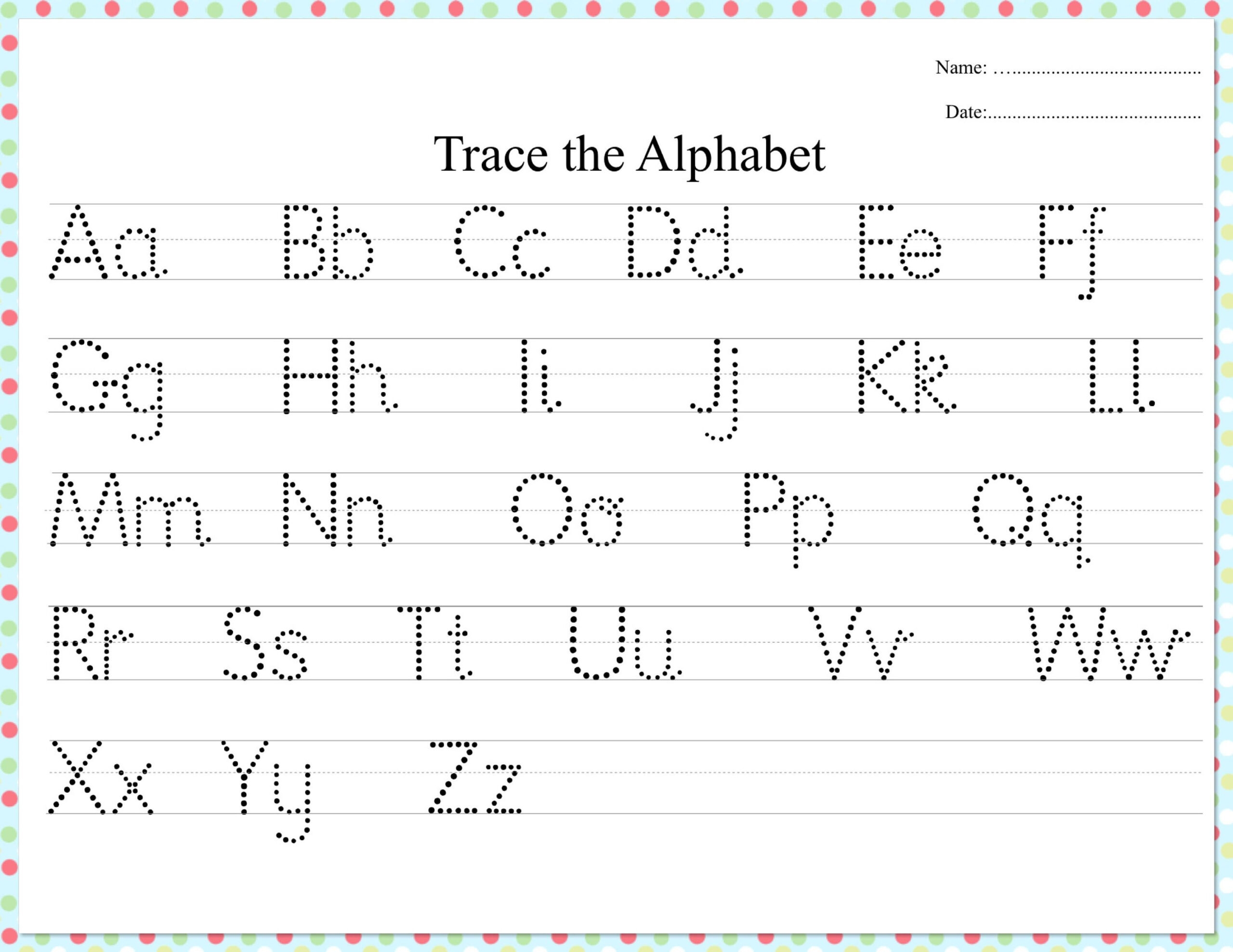 Alphabet Tracing Dots AlphabetWorksheetsFree Alphabet Tracing Dots AlphabetWorksheetsFree