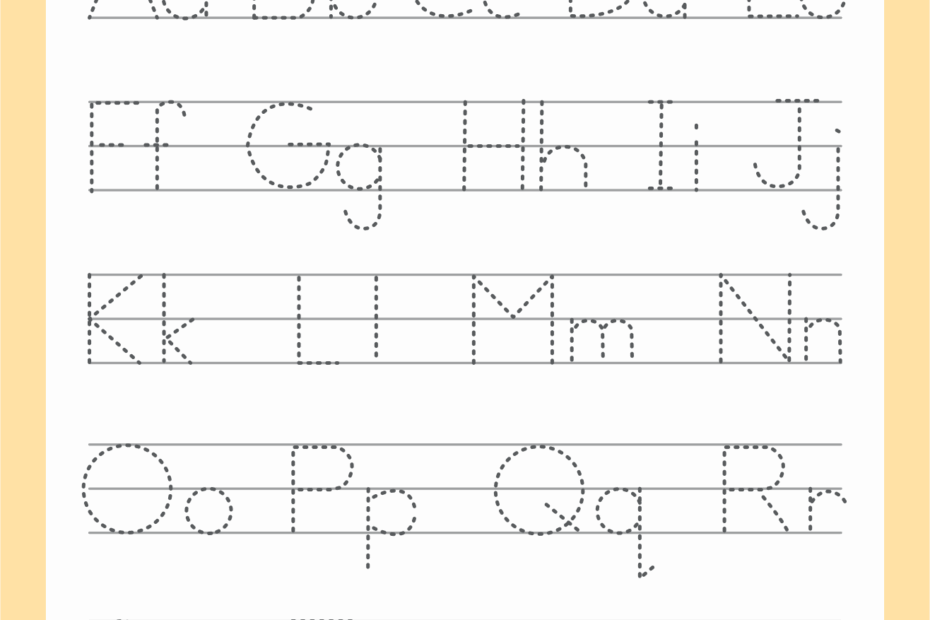 Alphabet Tracing Free Printable Mirko Busto