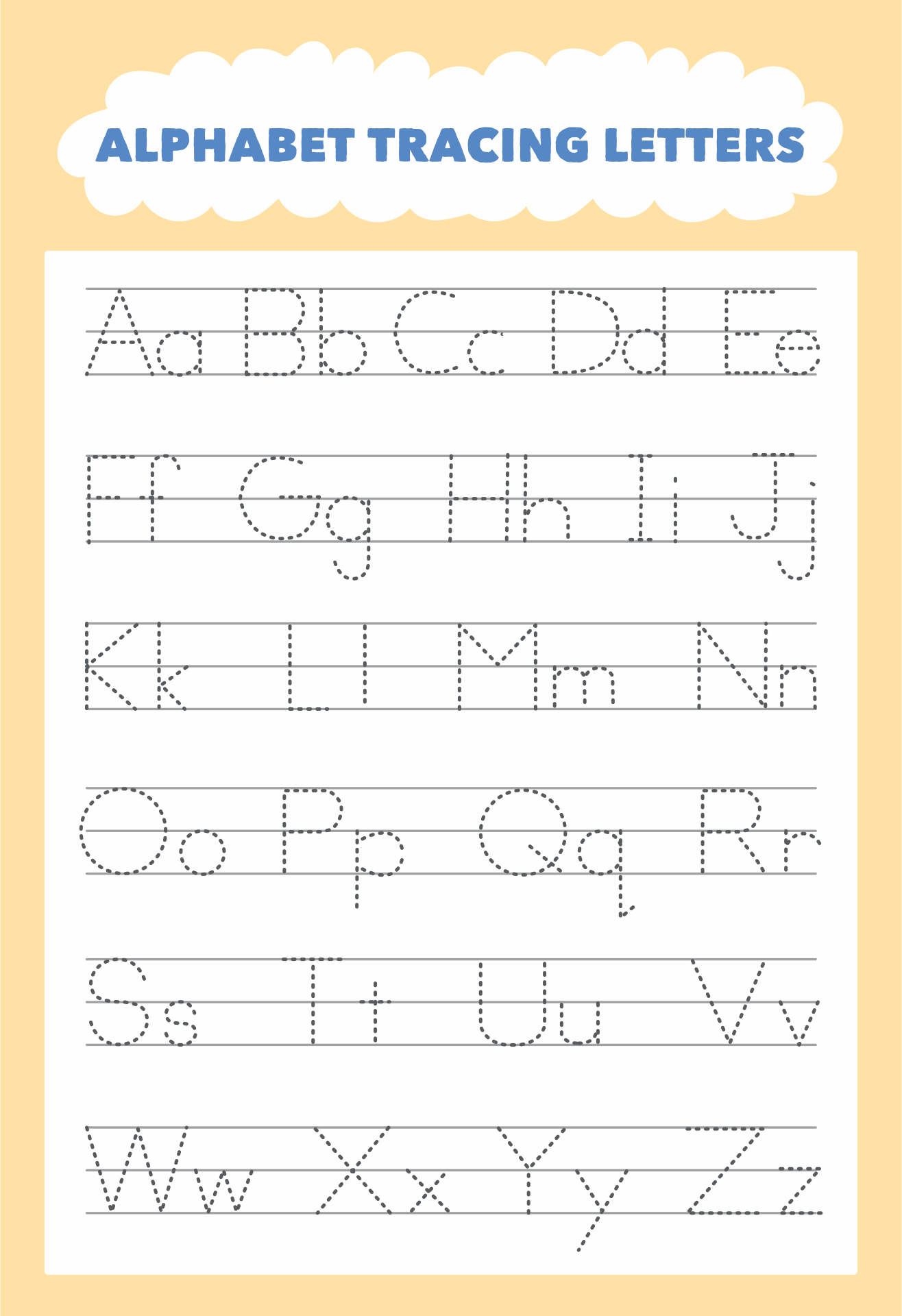 printable tracing alphabet letters printable tracing alphabet letters