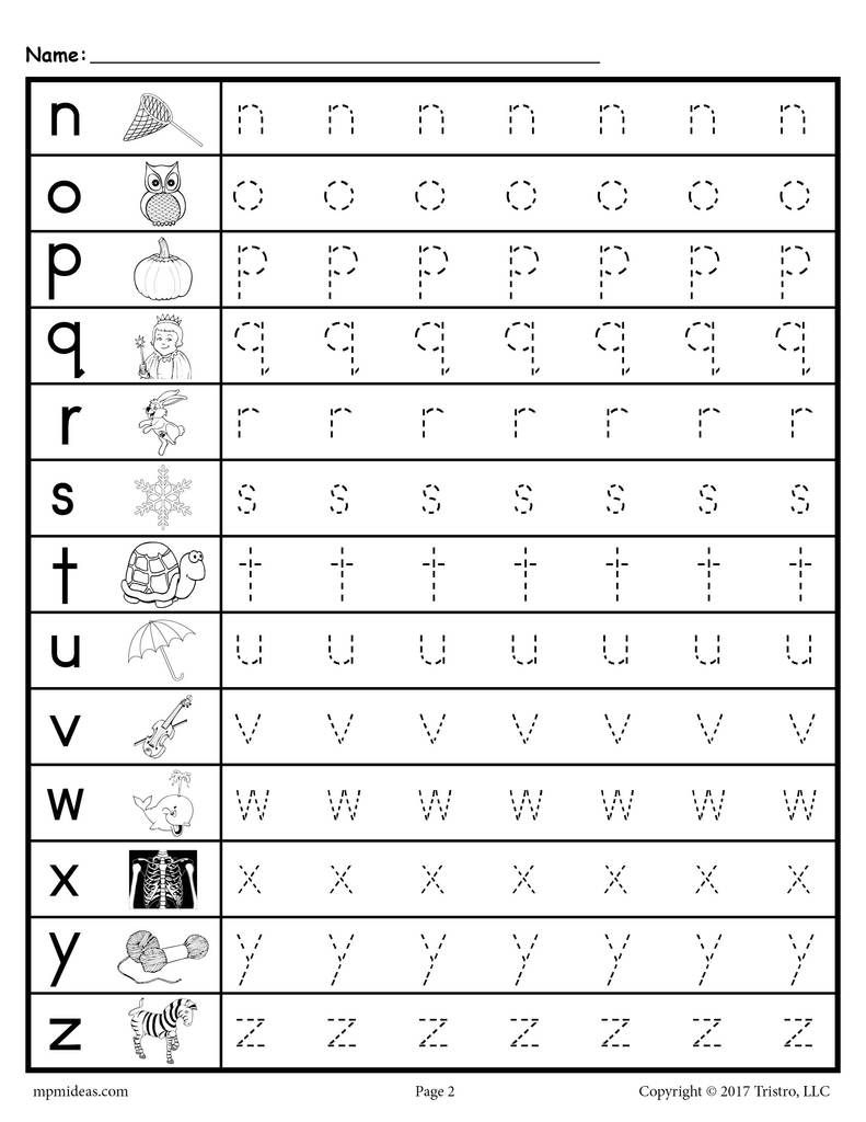 Alphabet Tracing Free TracingLettersWorksheets Alphabet Tracing Free TracingLettersWorksheets