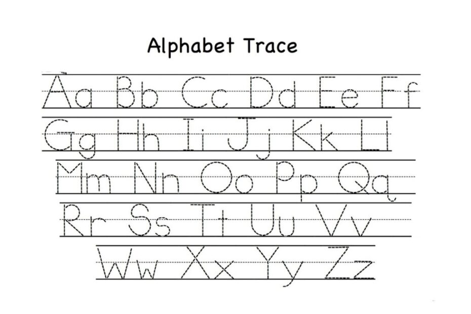 Alphabet Tracing Handout AlphabetWorksheetsFree