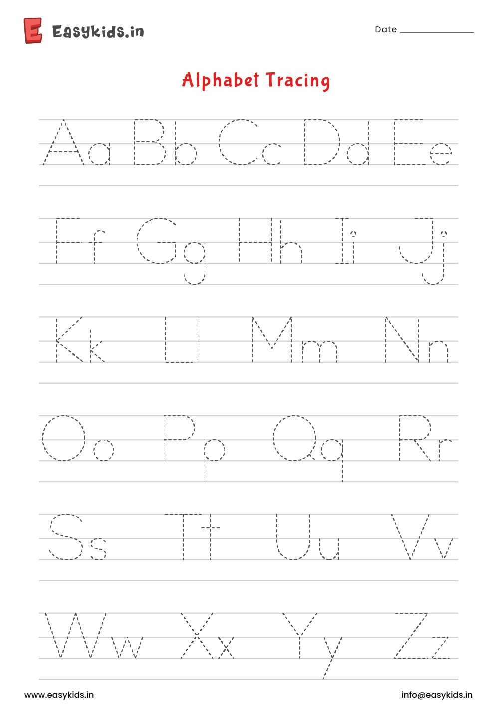 Alphabet Tracing Worksheet Alphabet Tracing Worksheet
