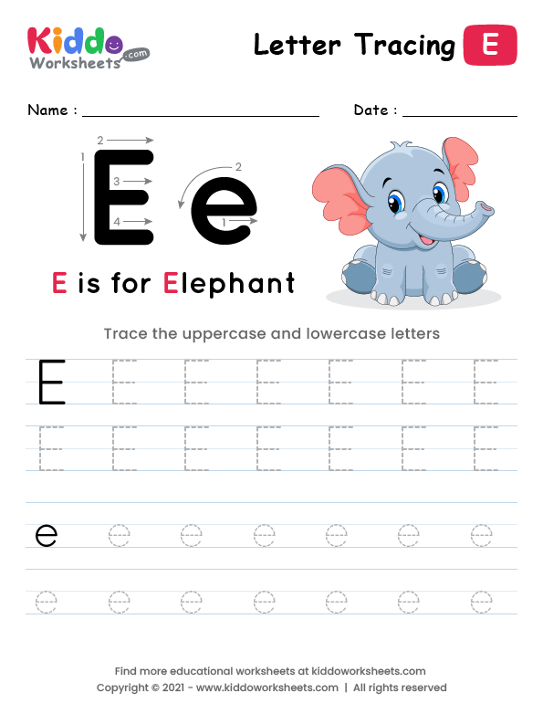 Alphabet Tracing Worksheets Letter E Infoupdate