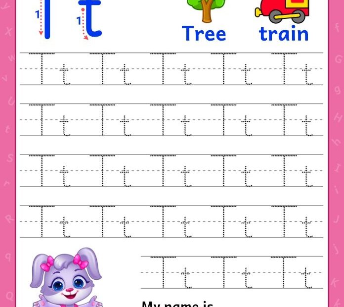 Alphabet Tt Letter Tracing Worksheets