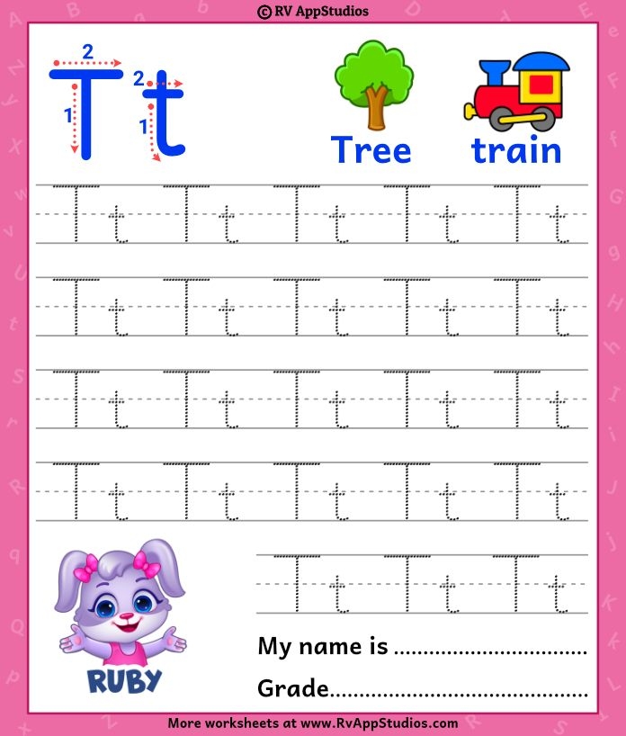 Alphabet Tt Letter Tracing Worksheets Alphabet Tt Letter Tracing Worksheets