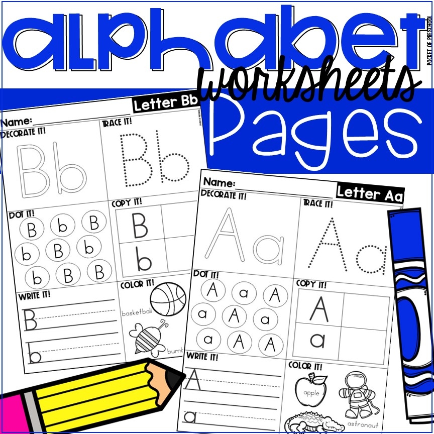 Alphabet Worksheets Letter Recognition Tracing Practice Pages Alphabet Worksheets Letter Recognition Tracing Practice Pages