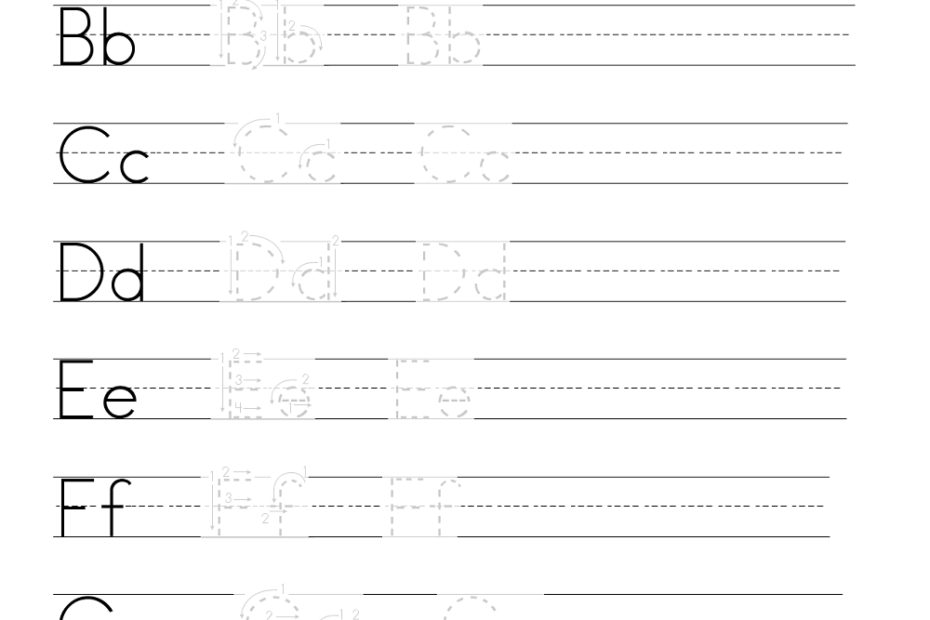 Alphabet Writing Practice Sheet Learning Printable