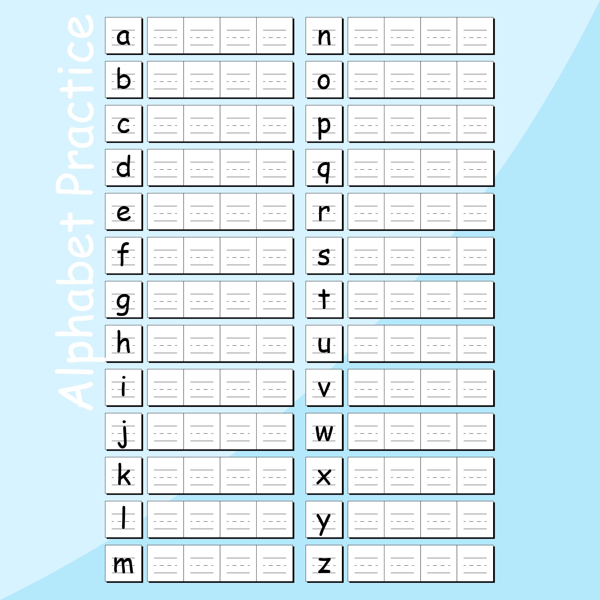 Alphabet Writing Printable Alphabet Writing Printable